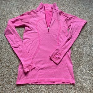 Pink Lululemon Quarter zip size 4